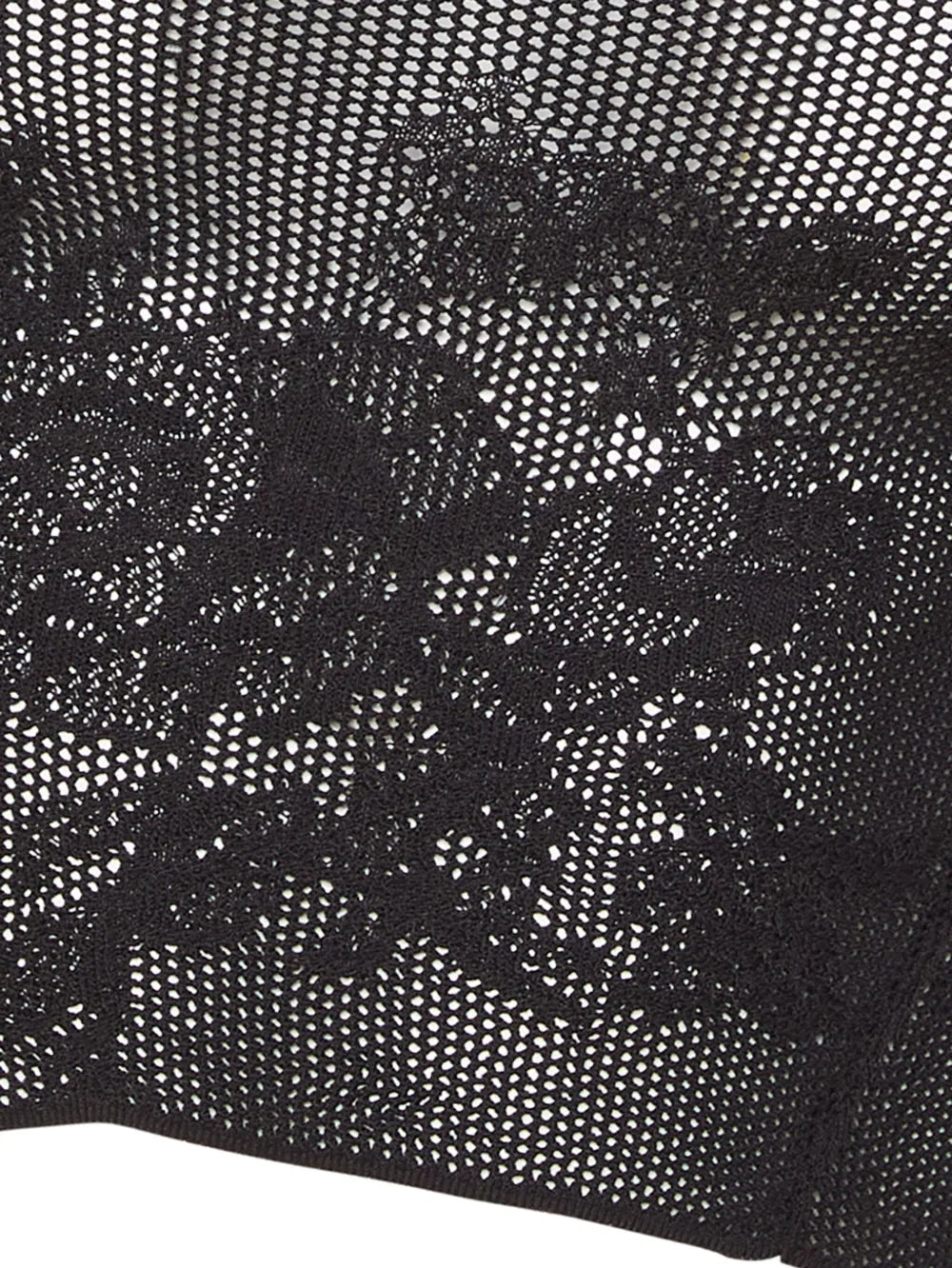 Pointelle-Knit Lace T-Shirt