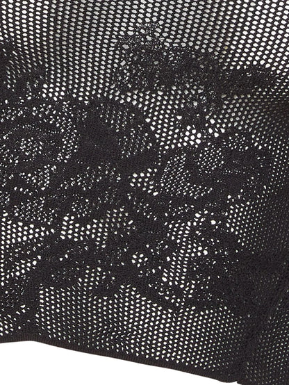 Pointelle-Knit Lace T-Shirt