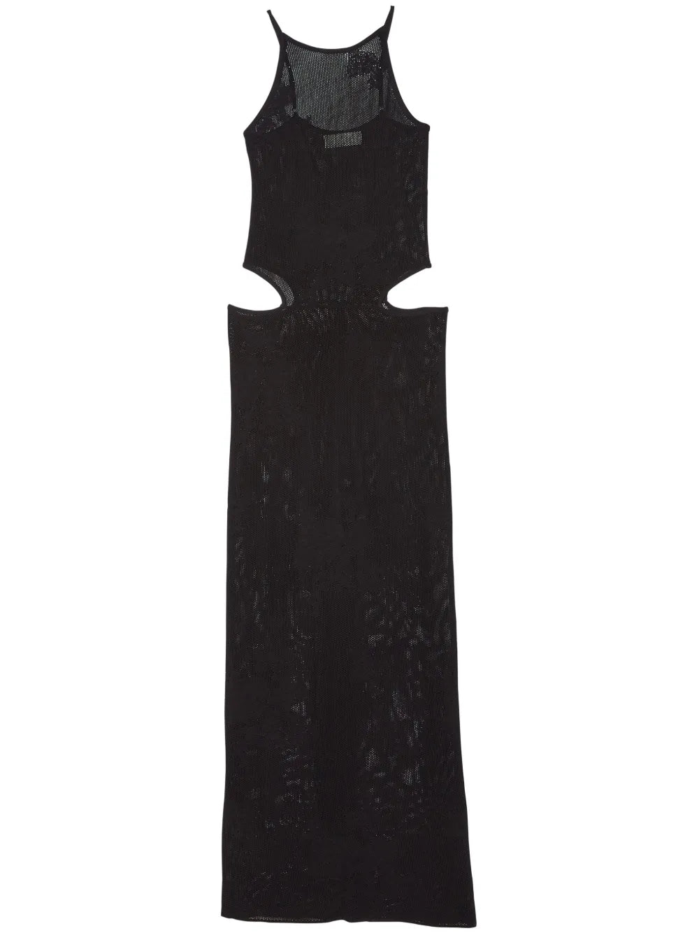 Pointelle-Knit Lace Maxi Dress