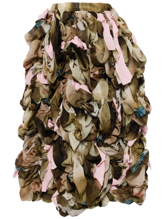 Layered-Design Midi Skirt