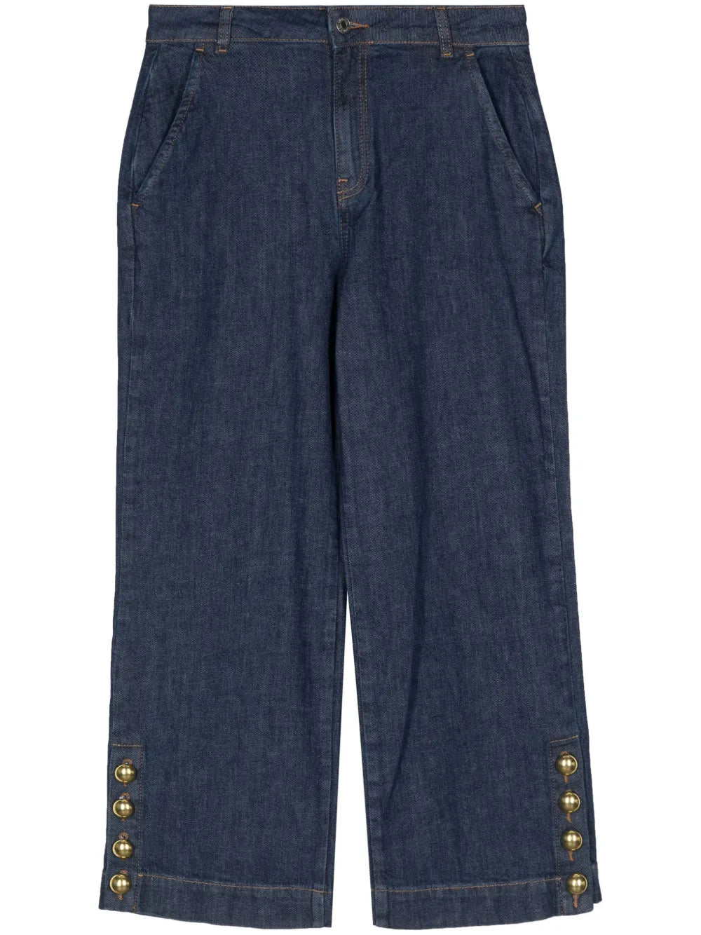 Cropped Straight-Leg Jeans