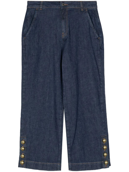 Cropped Straight-Leg Jeans