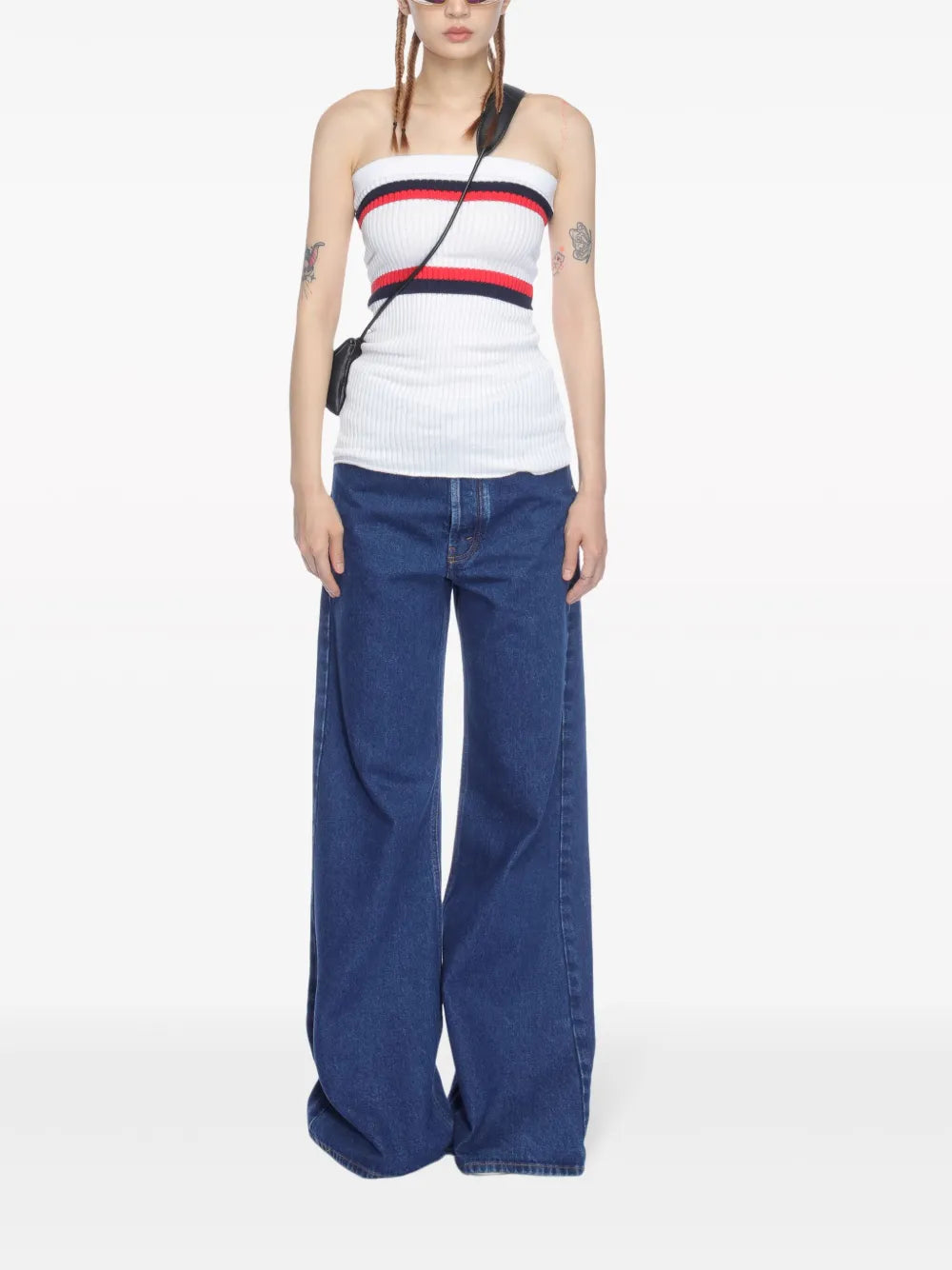 High-Waisted Flared Jeans