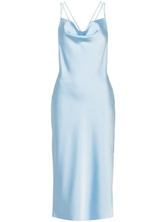Satin Midi Slip Dress