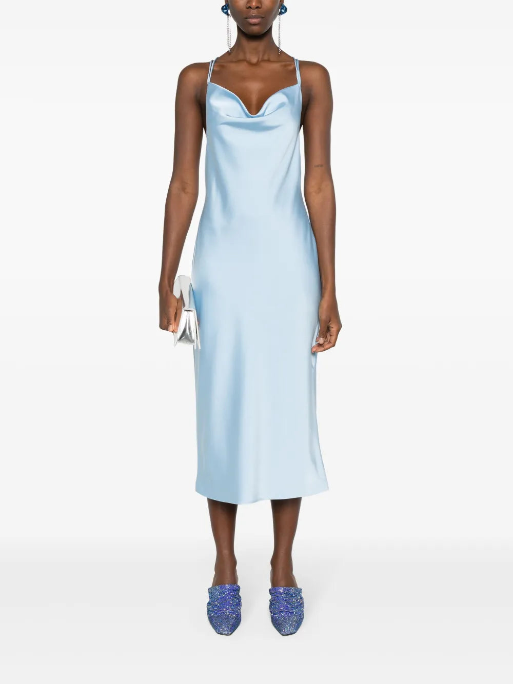 Satin Midi Slip Dress