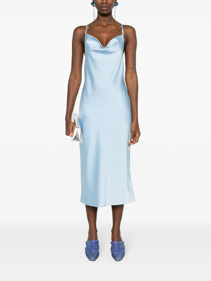Satin Midi Slip Dress