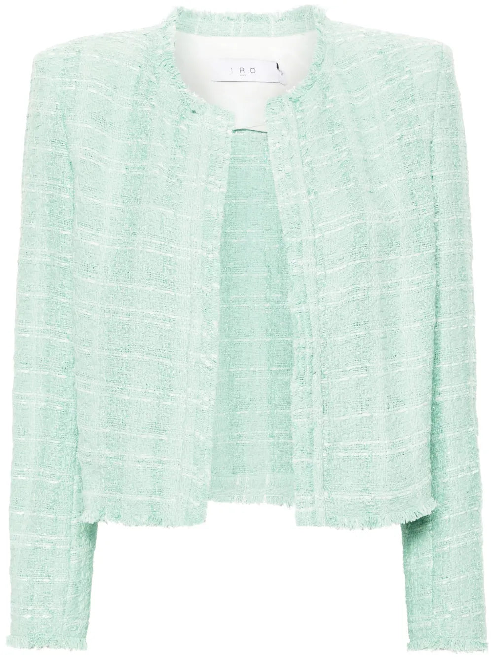 Zamia Open-Front Tweed Jacket