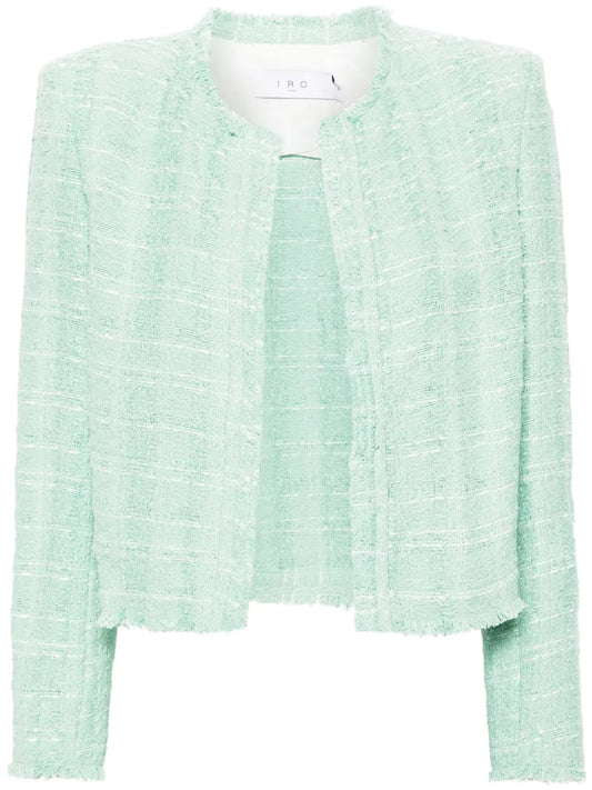 Zamia Open-Front Tweed Jacket