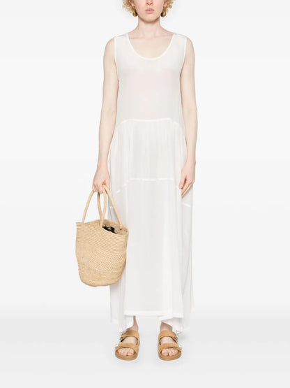 Tiered Silk Maxi Dress