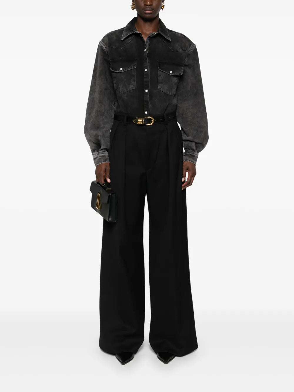 Low-Waisted Tailored Trousers