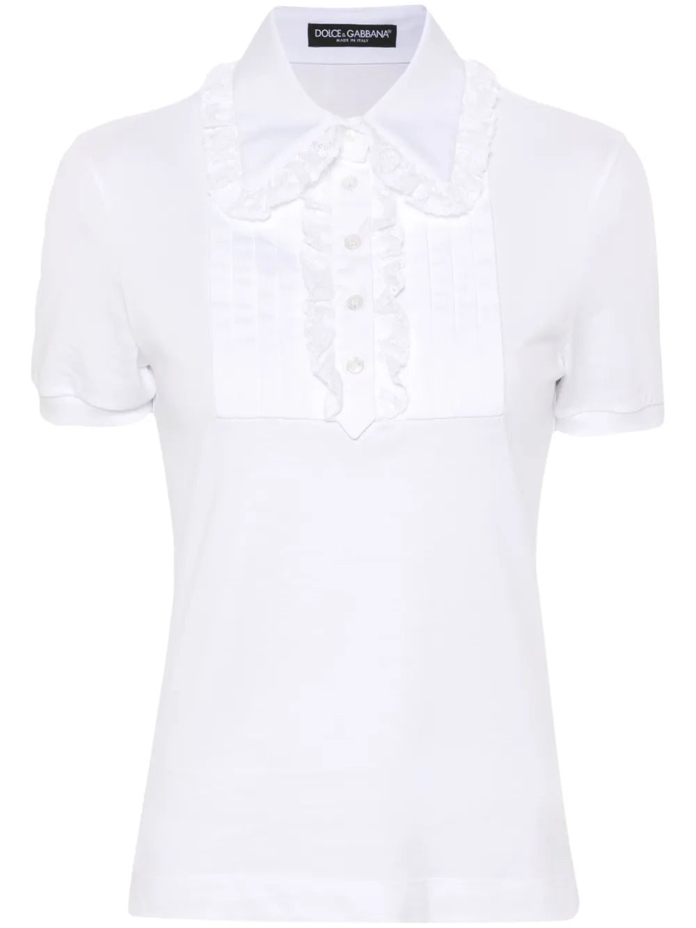 Lace-Trim Polo Shirt