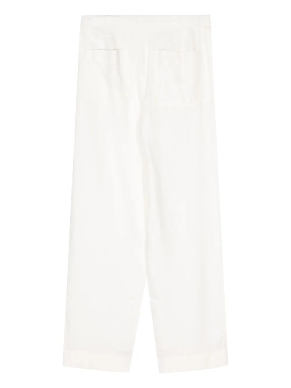 Elasticated-Waist Wide-Leg Trousers