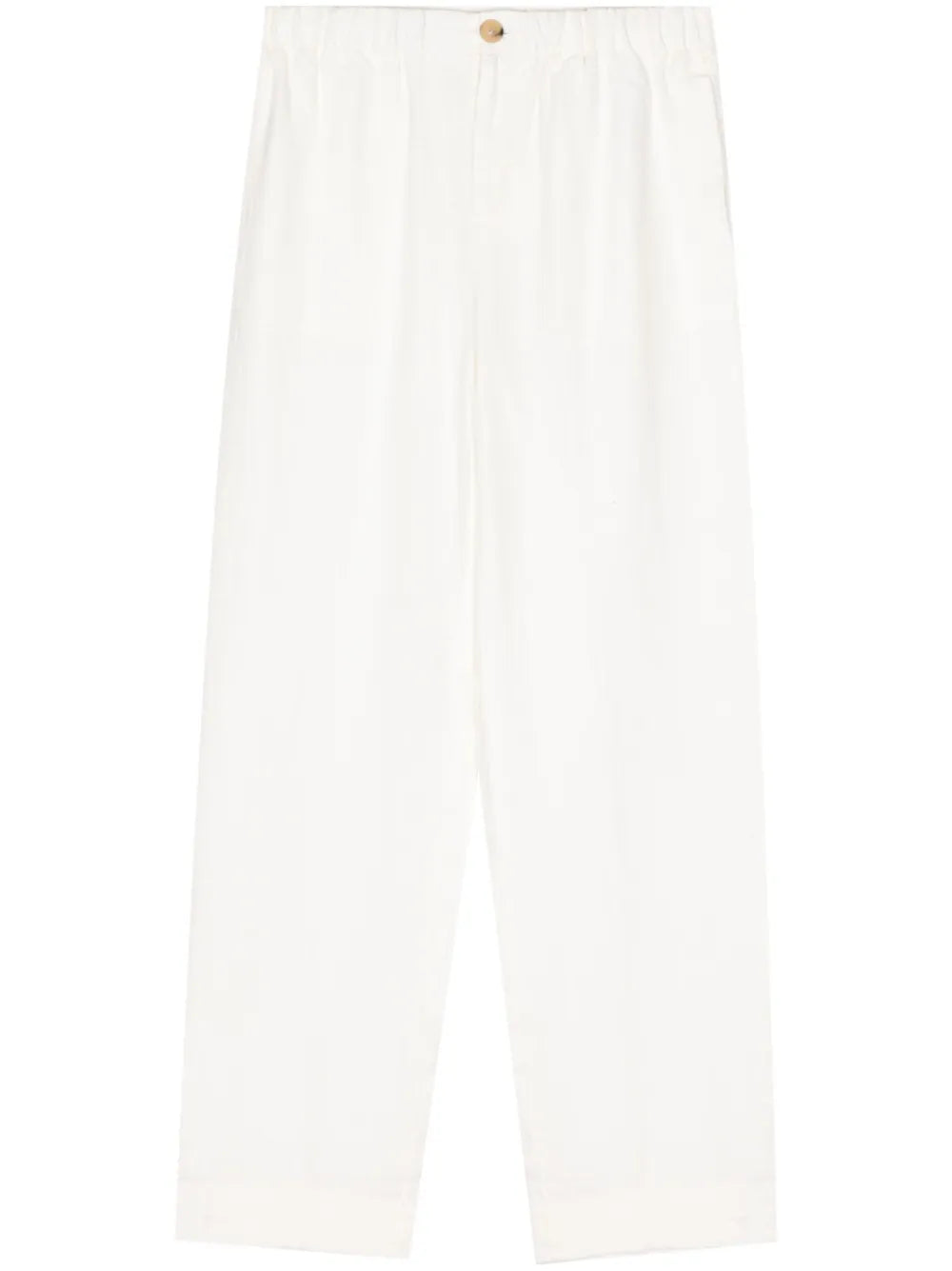 Elasticated-Waist Wide-Leg Trousers