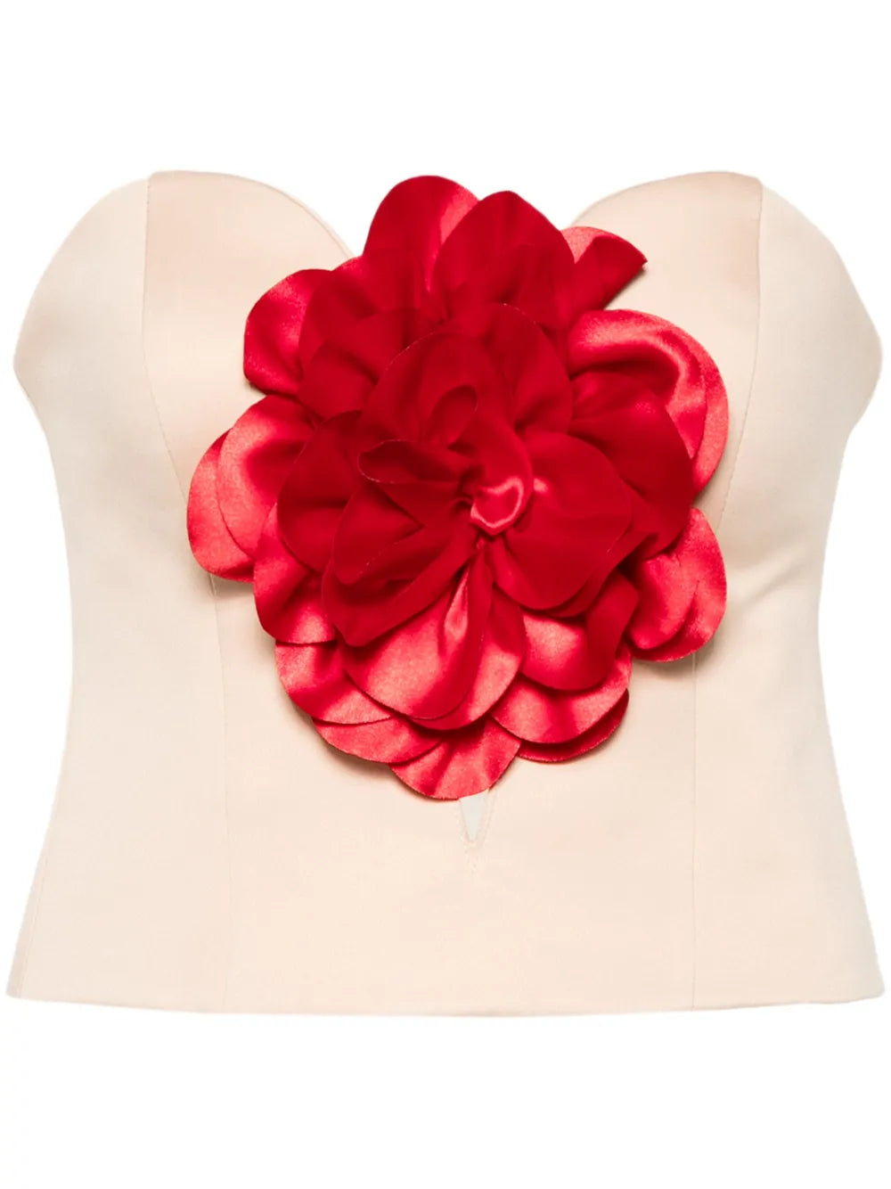 Floral-Appliqué Corset Top