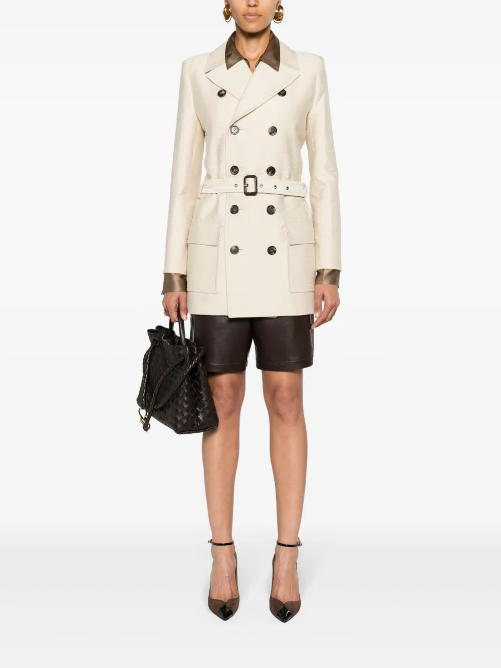 Belted Double-Breasted Coat