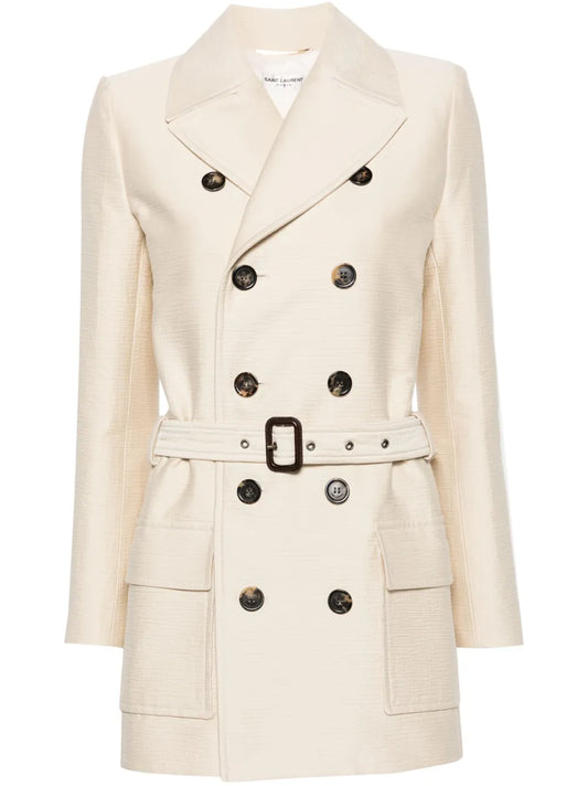 Belted Double-Breasted Coat
