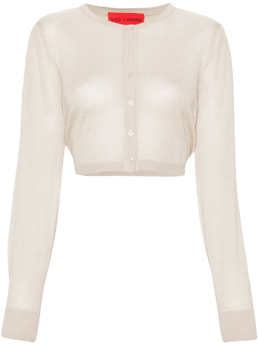 Taylor Fine-Knit Cropped Cardigan