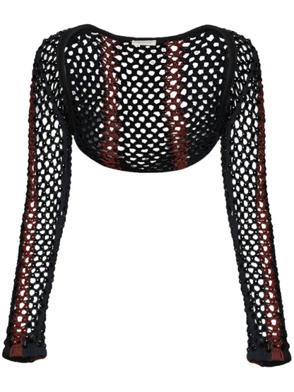 Gala Crystal-Embellished Mesh Shrug