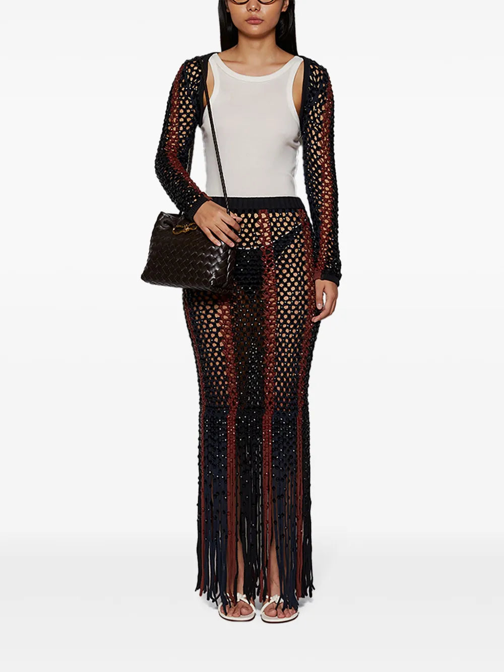 Gala Crystal-Embellished Mesh Shrug