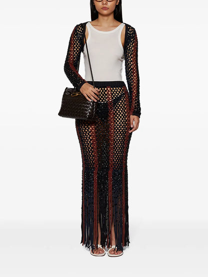 Gala Crystal-Embellished Mesh Shrug