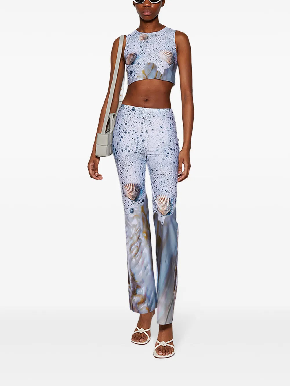 Graphic-Print Cropped Tank Top