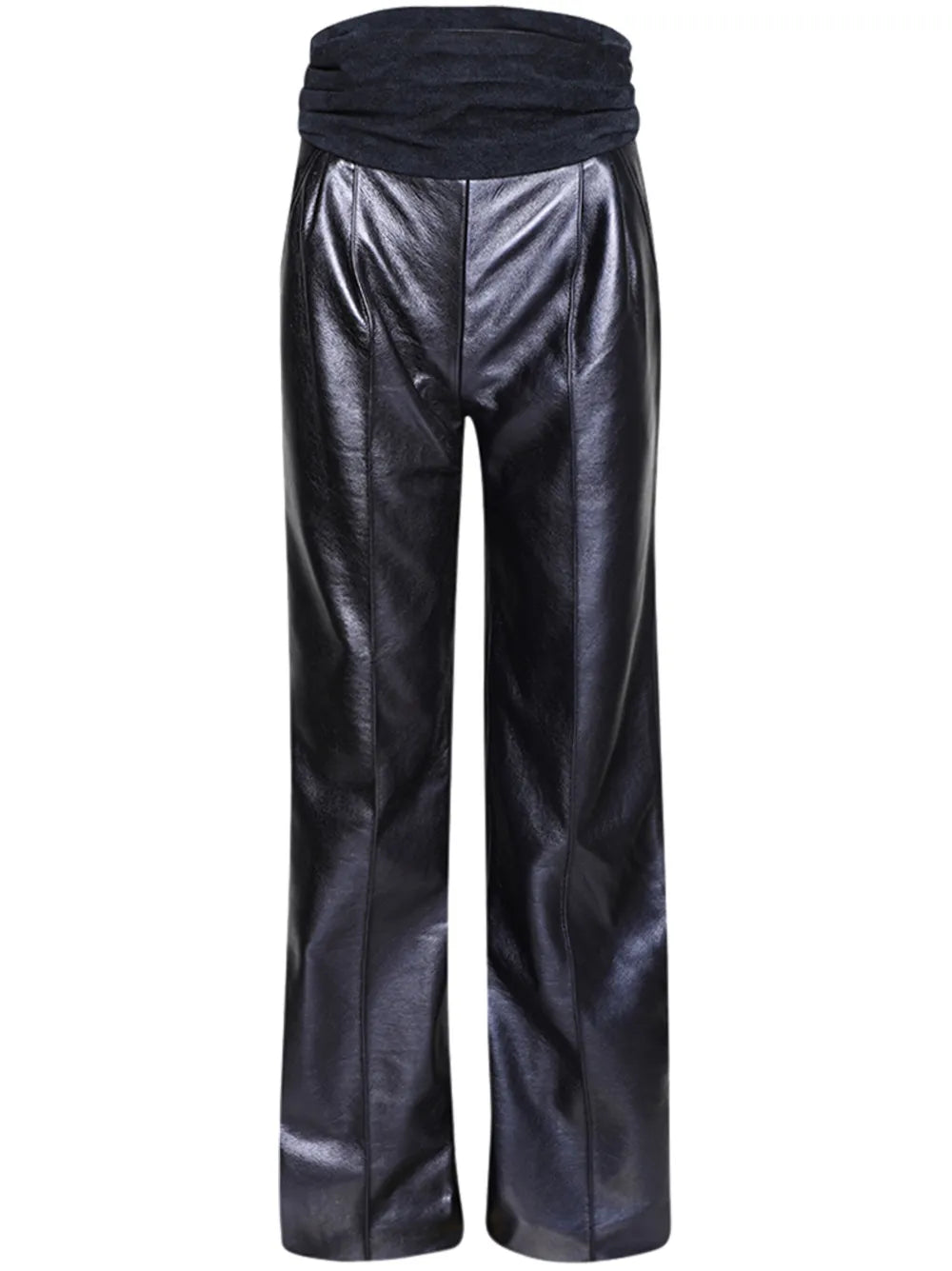 Panelled High-Shine Trousers