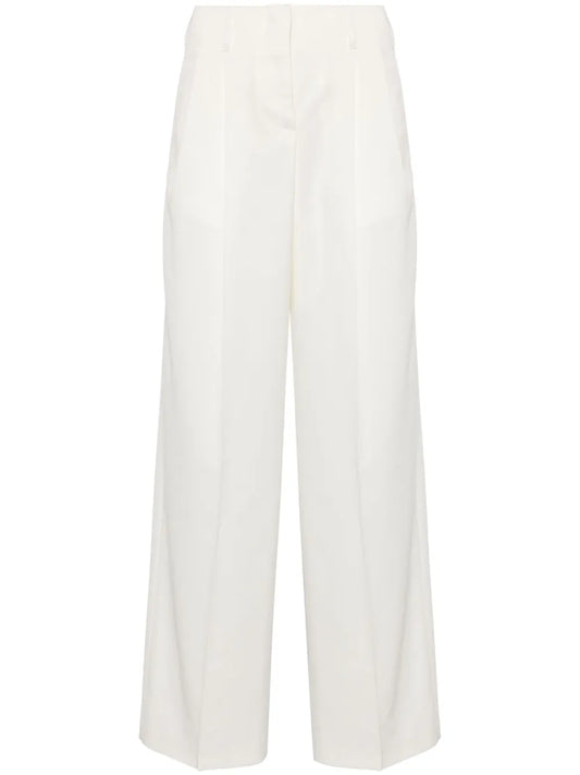 Pleated Wide-Leg Trousers