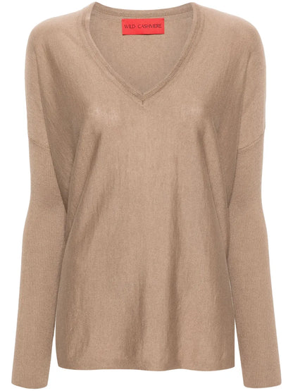 Sophia V-Neck Fine-Knit Jumper