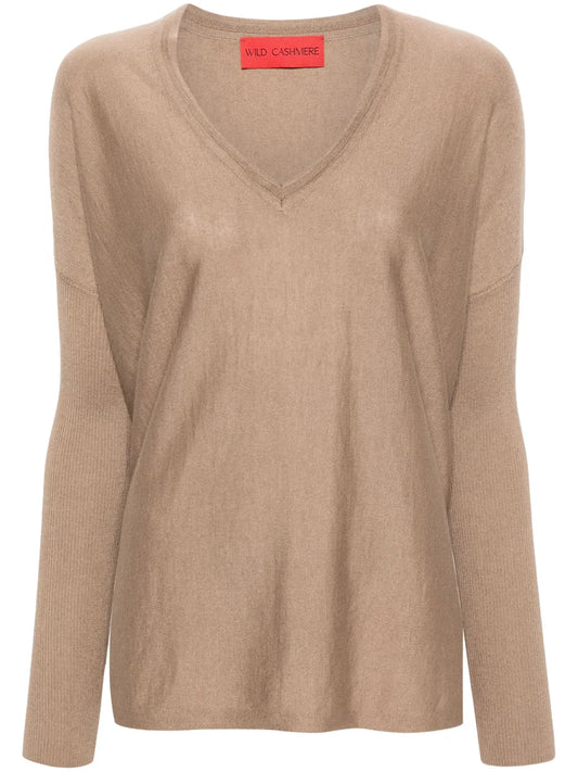 Sophia V-Neck Fine-Knit Jumper