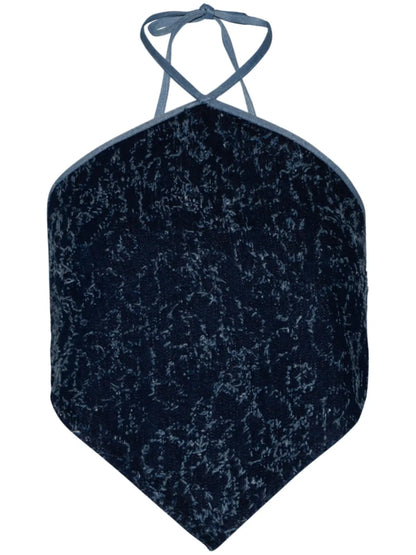 Halterneck Denim Tank Top