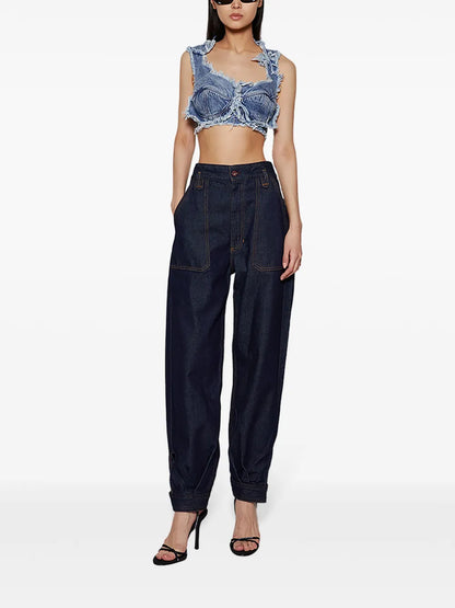 Layered Denim Corset