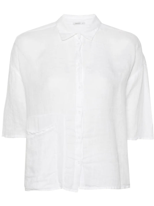 Classic-Collar Drop-Shoulder Shirt