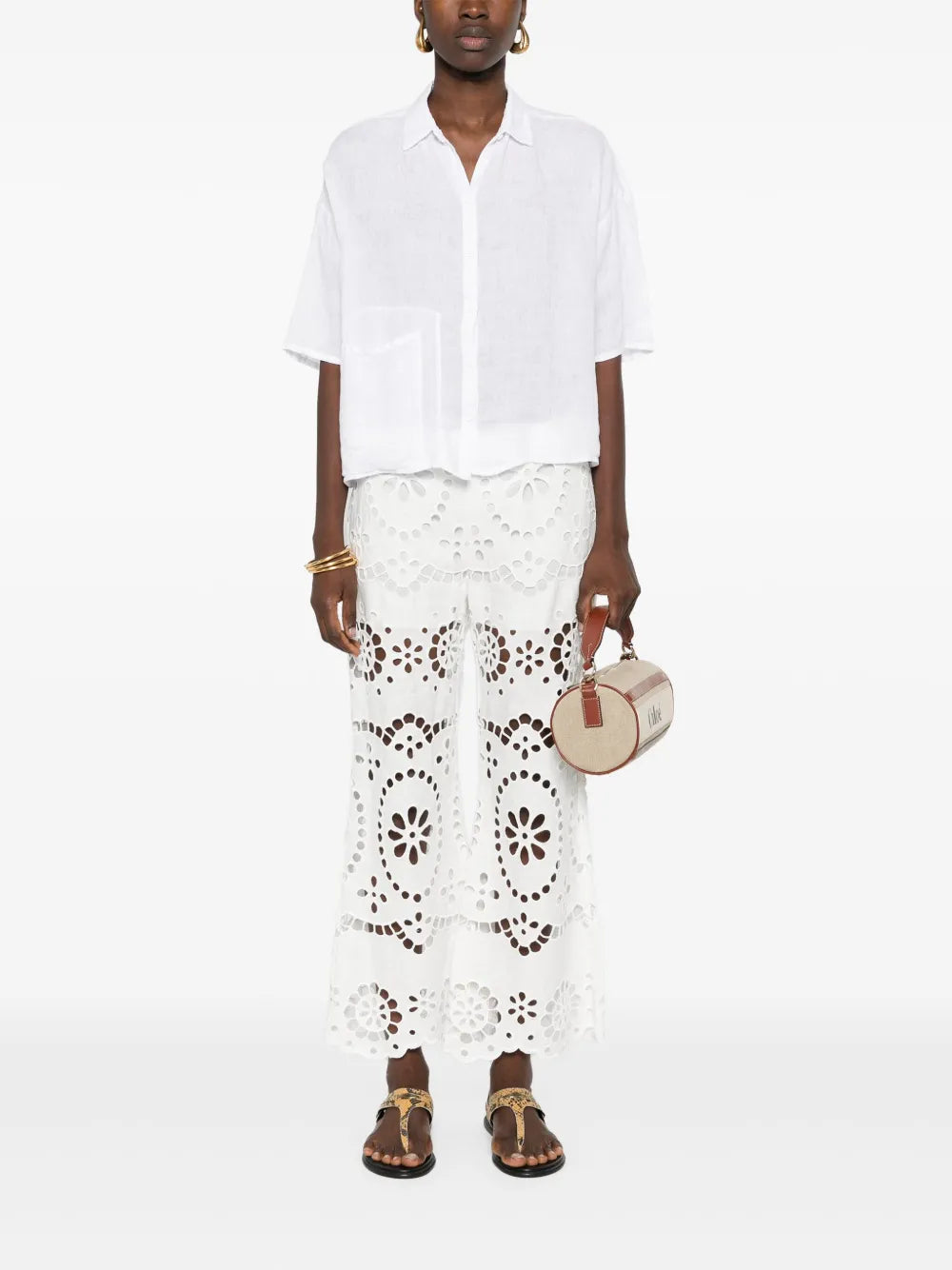 Classic-Collar Drop-Shoulder Shirt
