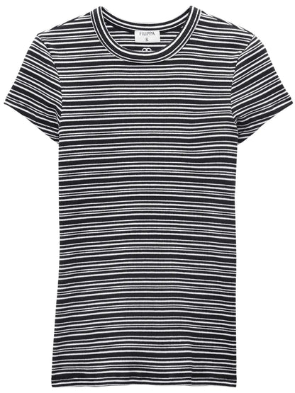 Striped Fine-Rib Organic-Cotton T-Shirt