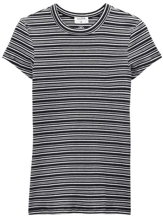 Striped Fine-Rib Organic-Cotton T-Shirt