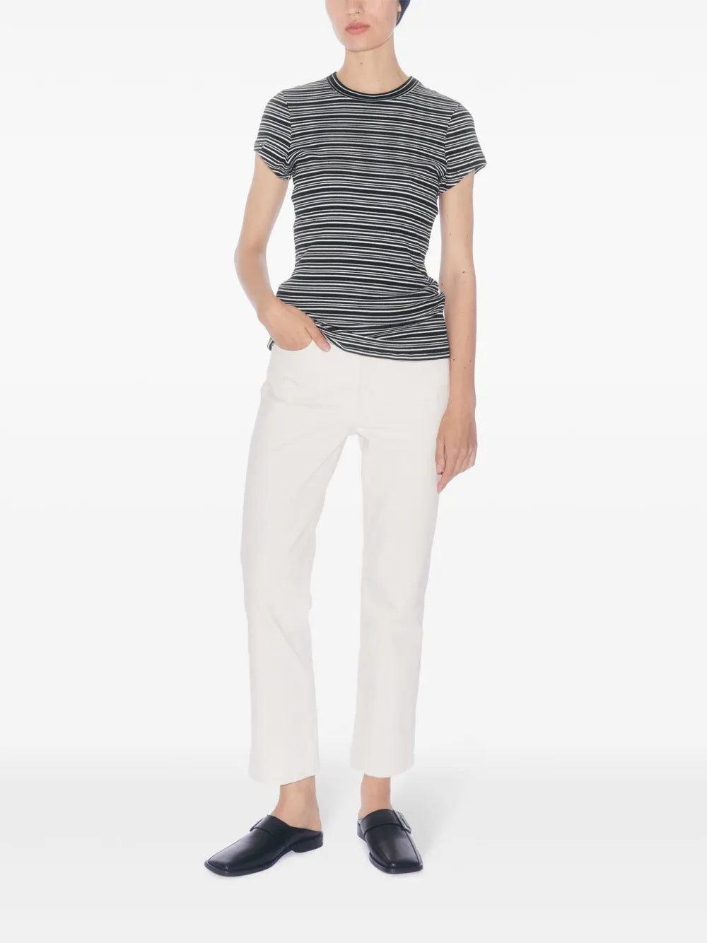 Striped Fine-Rib Organic-Cotton T-Shirt