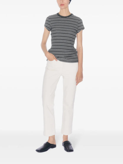 Striped Fine-Rib Organic-Cotton T-Shirt