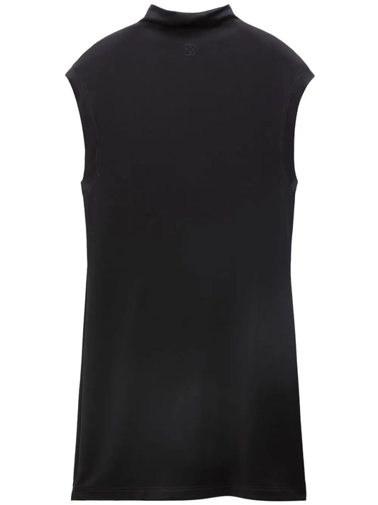 Logo-Embroidered Cap-Sleeve Midi Dress
