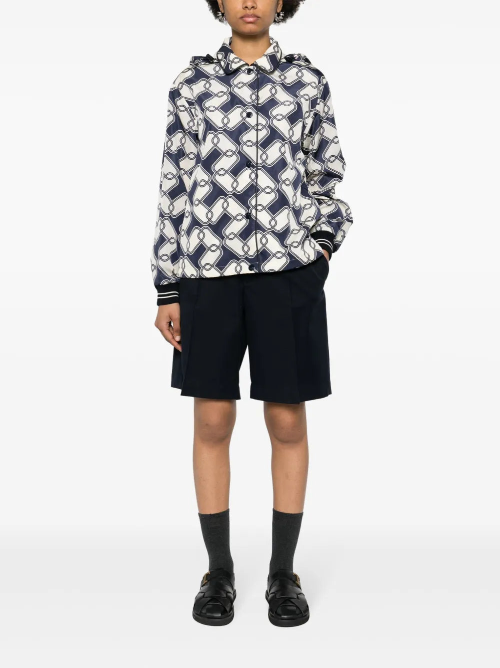 Iasone Graphic-Print Hooded Jacket