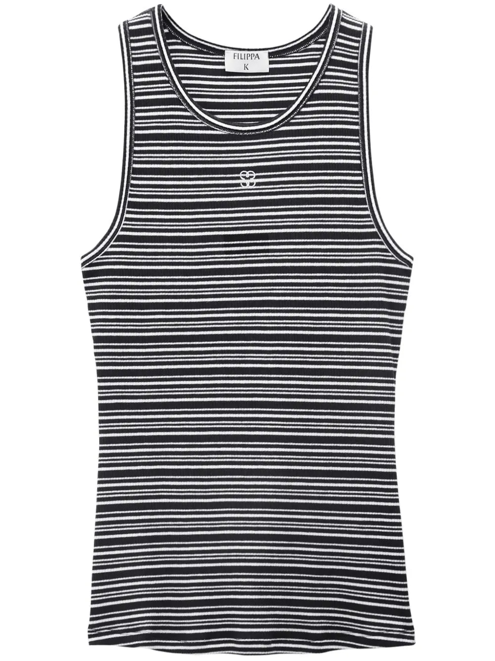 Striped Fine-Rib Organic-Cotton Vest