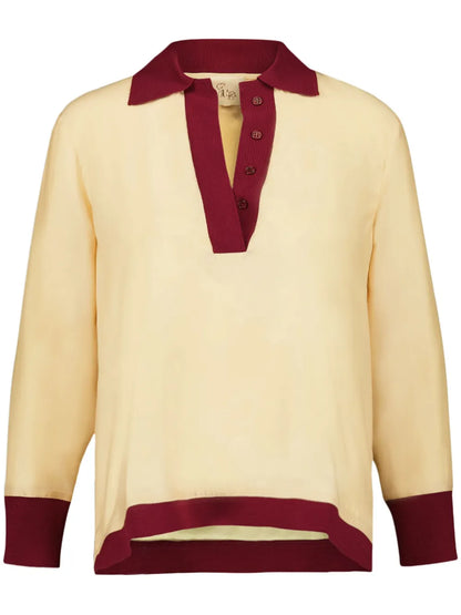 Diane V-Neck Silk Blouse
