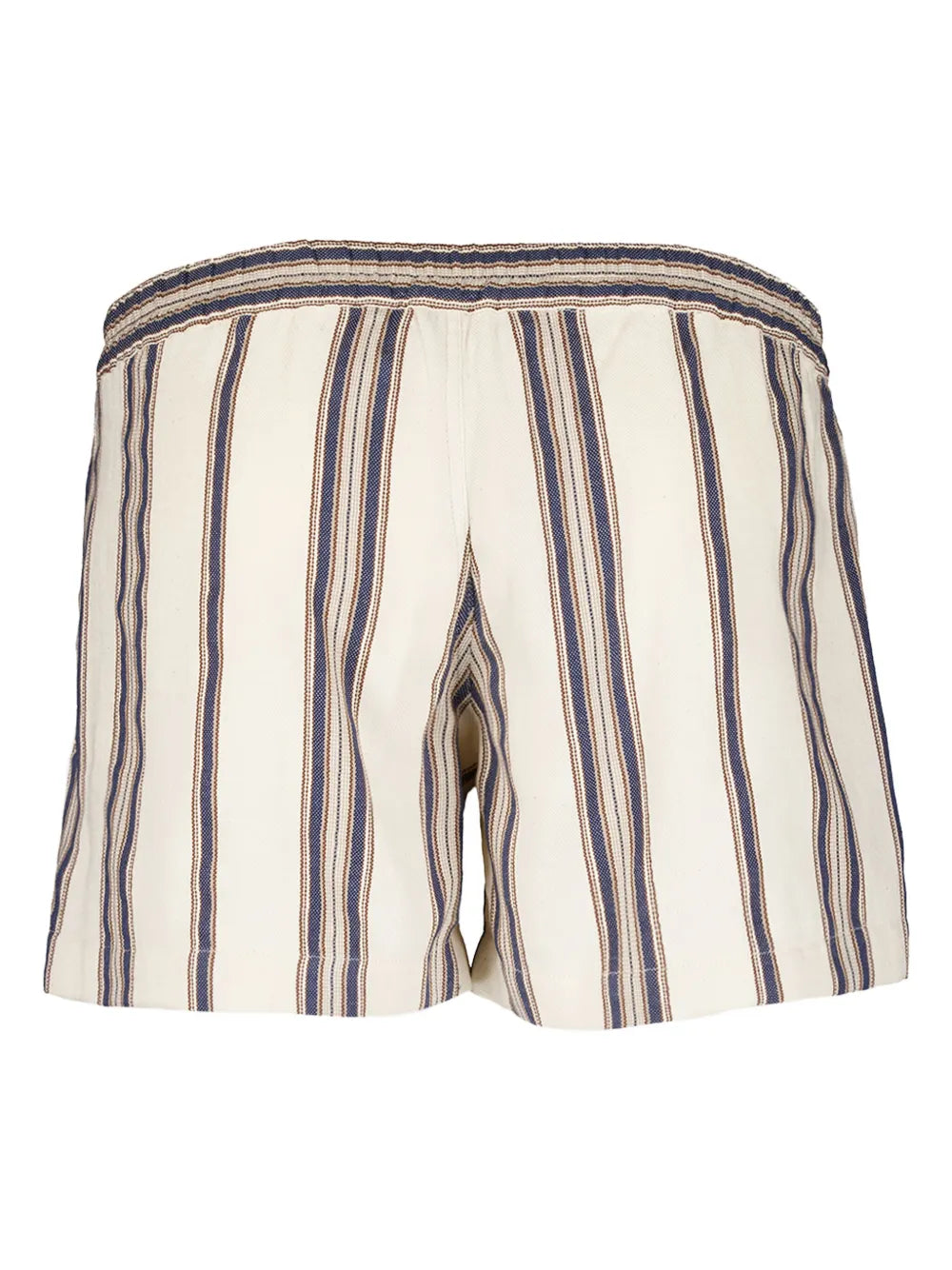 Striped Elasticated-Waist Shorts