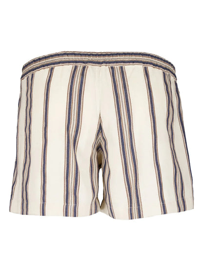 Striped Elasticated-Waist Shorts