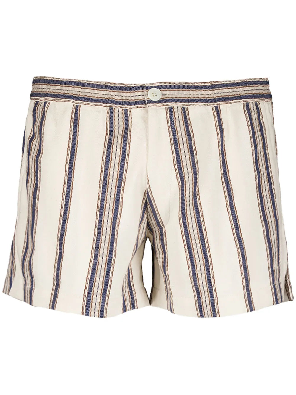 Striped Elasticated-Waist Shorts