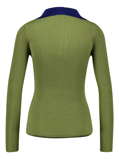 Colour-Block Knitted Top