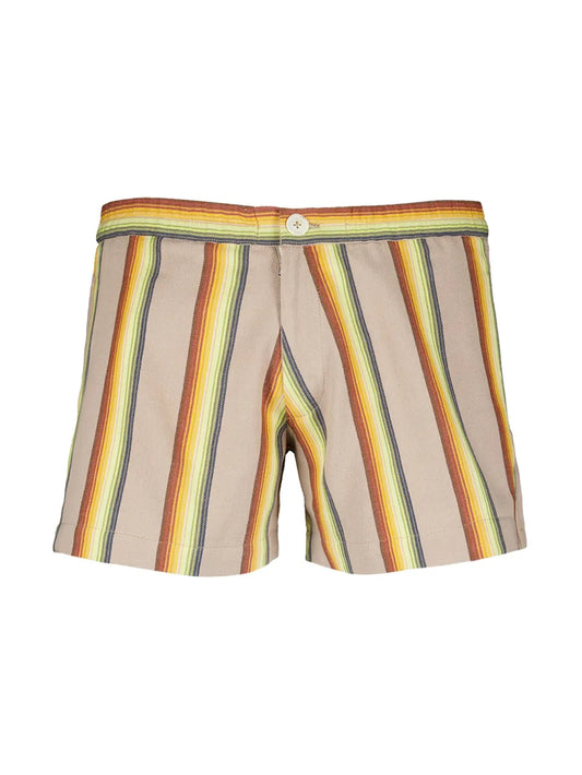 Striped Cotton Shorts
