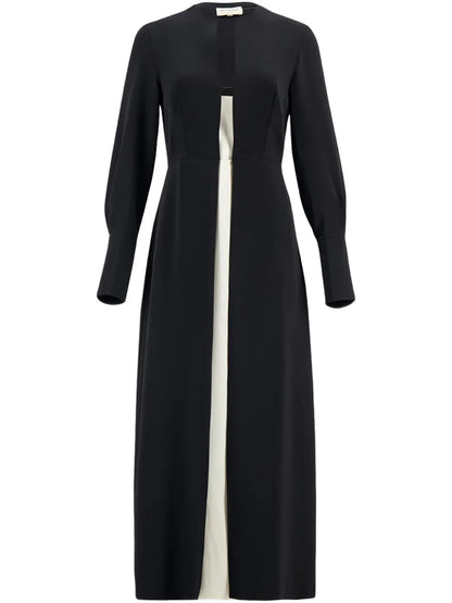 Layered-Design Midi Dress