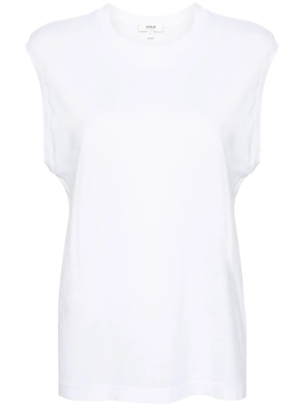 Crew-Neck Cotton Tank Top