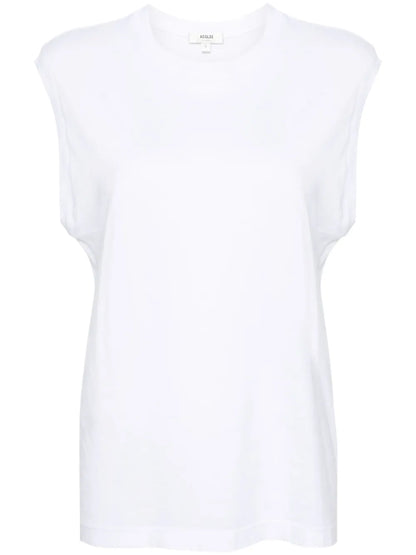 Crew-Neck Cotton Tank Top