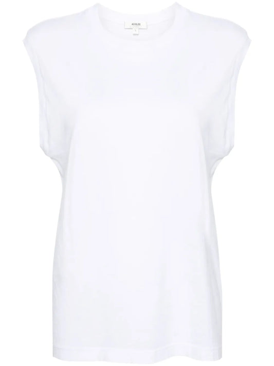 Crew-Neck Cotton Tank Top